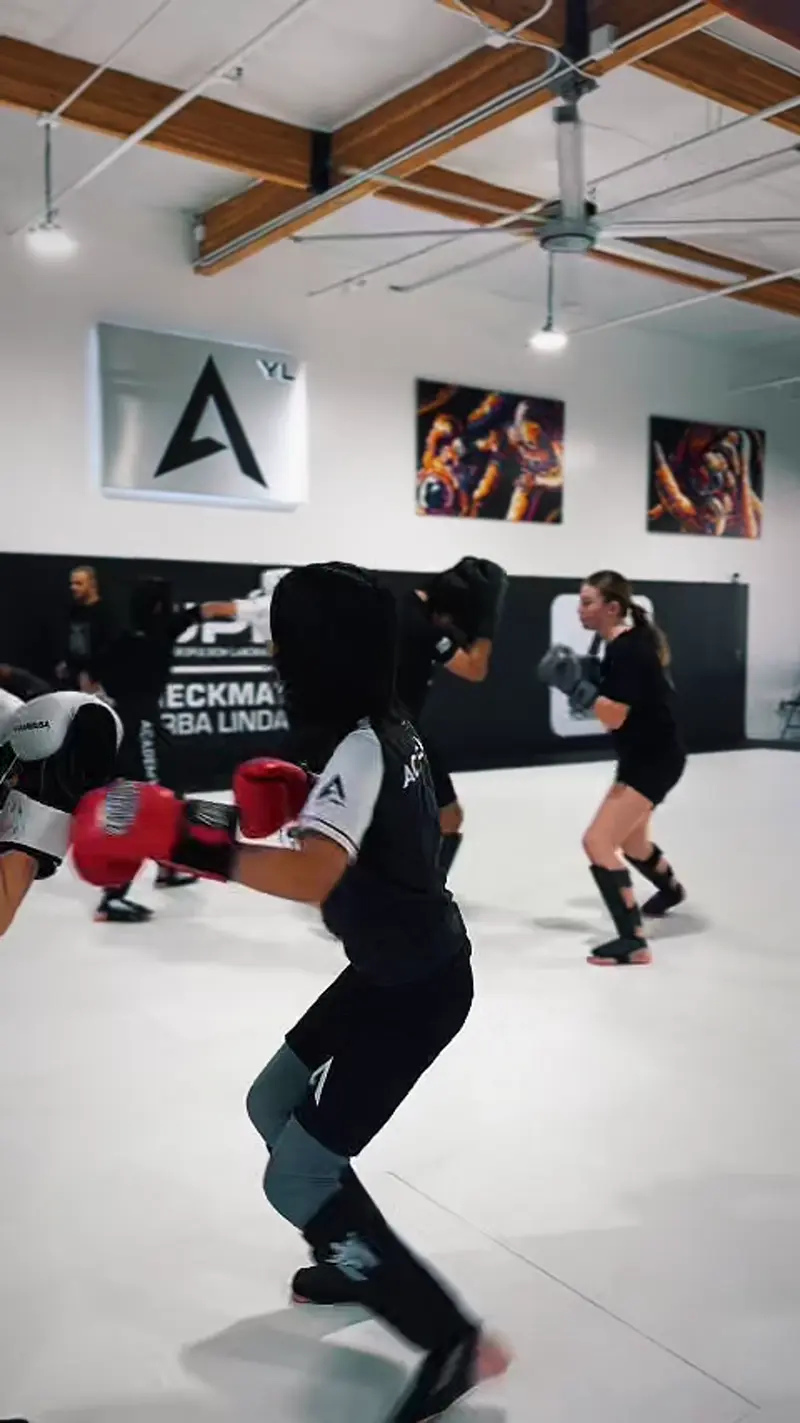 Youth Kickboxing class at Academy Jiu-Jitsu and Kickboxing Yorba Linda